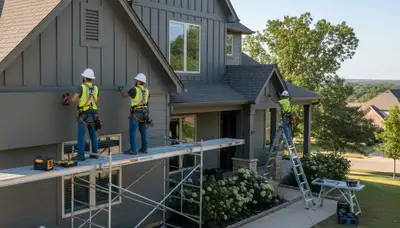 Vinyl siding installation for Tulsa, OK homes by a local siding contractor