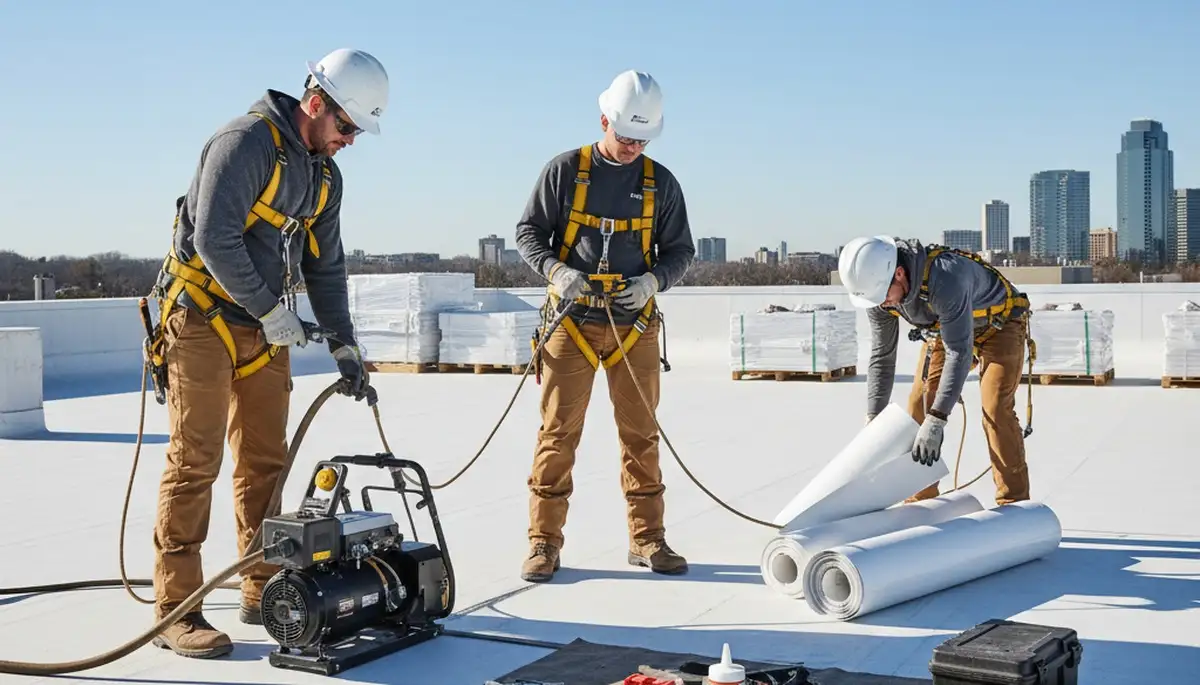 Commercial roofing service in Tulsa, OK by FX Remodeling & Exteriors for durable business protection