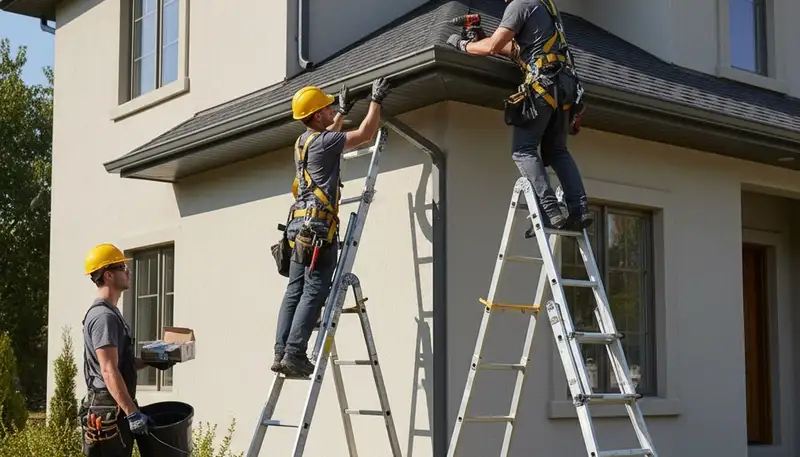 Tulsa, OK gutter repair service for leaking and sagging gutters on a home