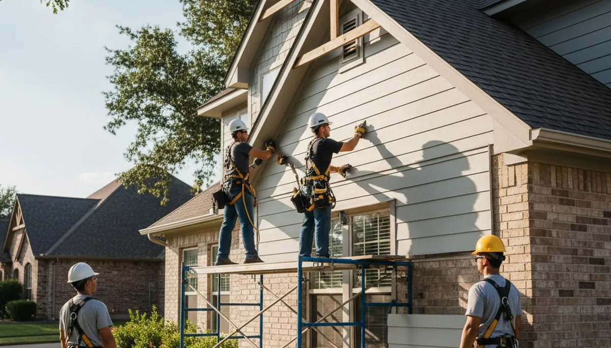 Vinyl siding installation in Tulsa, OK for a residential home exterior