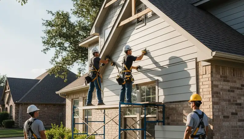 Vinyl siding installation in Tulsa, OK for a residential home exterior
