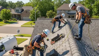 Roof installation crew serving Tulsa, OK with durable roofing for hail, heat, and humidity