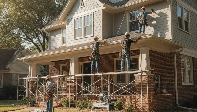 Vinyl siding installation for Tulsa, OK home exterior by local siding contractor