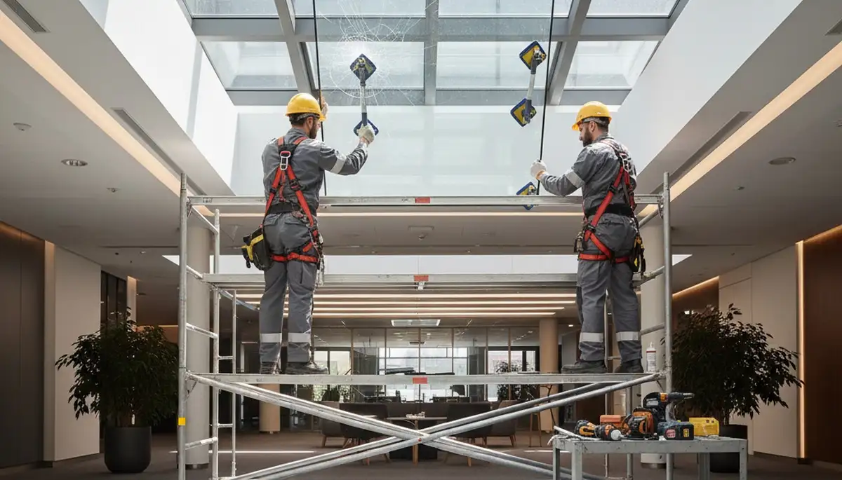 Skylight repair in Tulsa, OK for storm damage, leaks, and cracked glass on residential roofs