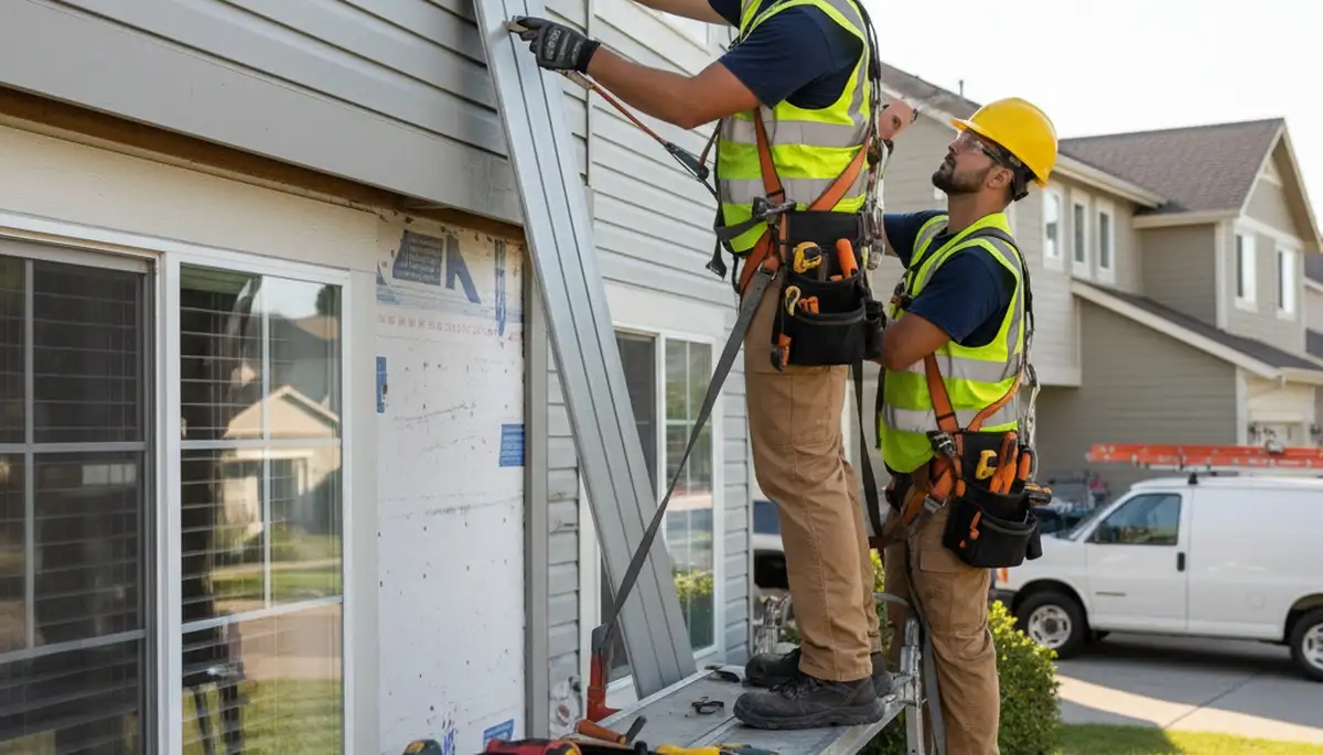 Vinyl siding repair in Tulsa, OK by FX Remodeling & Exteriors for storm damage and cracks